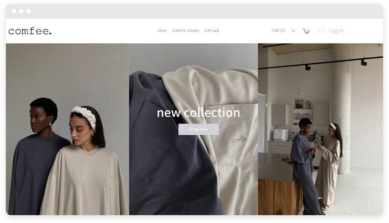 The homepage of the Comfee online store