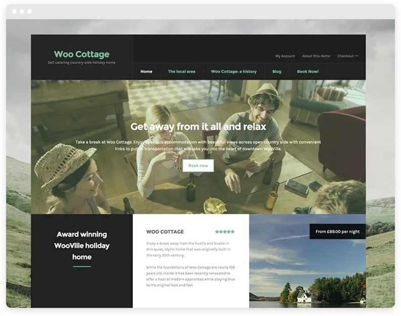 An example of the Hotel WooCommerce WordPress theme