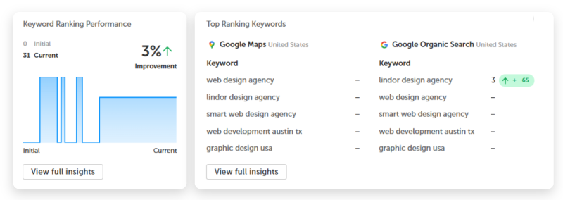 The analytics dashboard inside RelateSEO